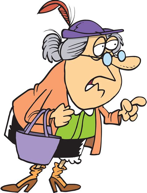 Old Lady Cartoon Character