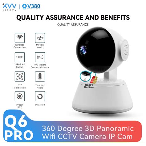 V380 Q6 Pro Cctv Camera Wifi Connect To Cellphone 1080p Hd Night Vision