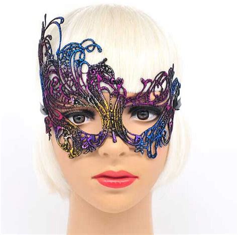 Lace Bronzing Mask Eye Sexy Masquerade Ball Halloween Party Dress
