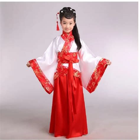 China Hanfu Dress Christmas Dance Costumes For Kids Traditional Chinese