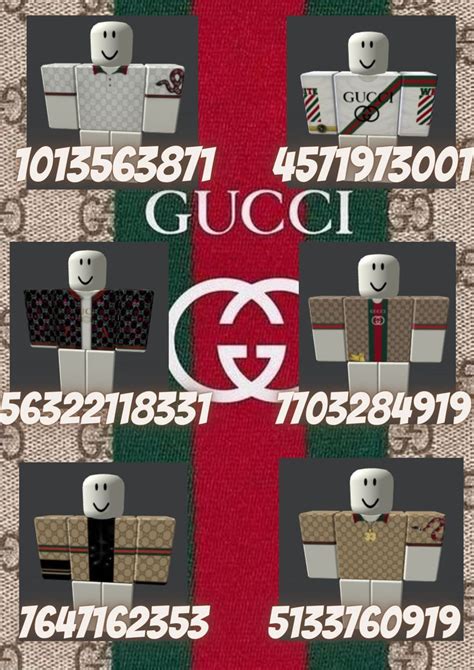 Gucci Shirts For Men Roblox Codes Roblox Codes Bloxburg Decal