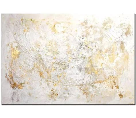 Prints Painting Large Modern White Textured Abstract Painting 8530
