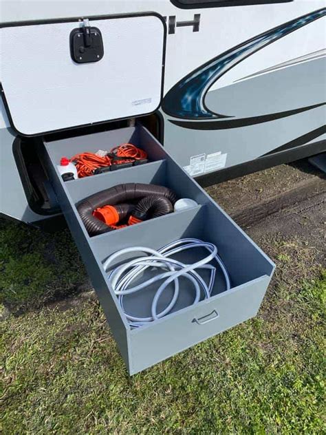 Diy Sliding Bin For Outdoor Rv Storage Compartments Pics Included