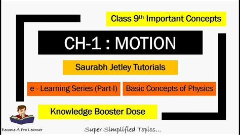 Ch 1 Motion Part 1 Class 9 Youtube