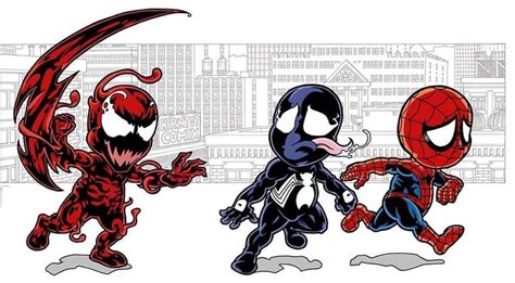 Chibi Venom And Spidey Baby Avengers Chibi Comics