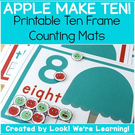 Apple Tree Ten Frame Counting Mats Look Were Learning