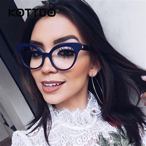 cat eye frame eyewear full frames eye glasses women designer glasses unisex plain eyeglass for