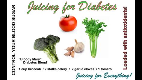 Put all the ingredients through a juicer and serve fresh. Juicing Recipes for Diabetes - YouTube