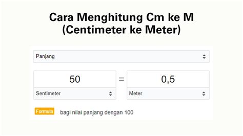 3 Cara Menghitung CM Ke M Centimeter Ke Meter Year
