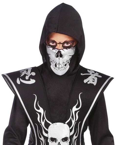 Skull Ninja Kids Costume S For Halloween Horror