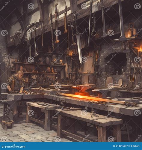Medieval Craftsmanship: a Journey into the Heart of Blacksmithing Stock