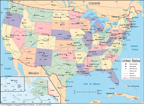 Mapa De Usa Mapa De Los Estados Unidos De America Con Division Images