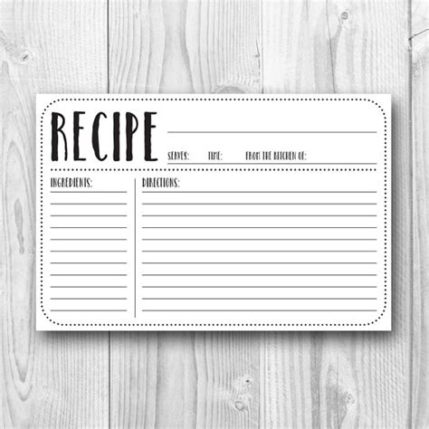 Free printable recipe card templates by designhill. Printable 4×6 Recipe Cards | Template Business PSD, Excel, Word, PDF