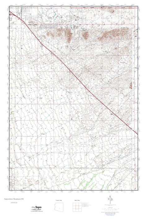 Mytopo Superstition Mountains Sw Arizona Usgs Quad Topo Map