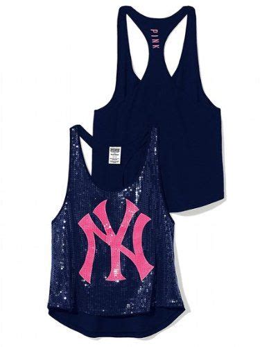 Victorias Secret Pink New York Yankees Sequin Tank Top Limited Edition