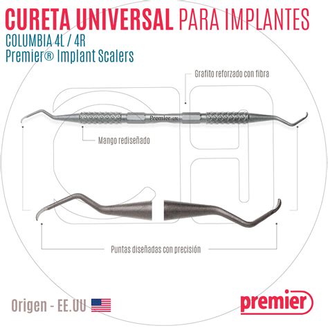 Cureta Universal Para Implantes Premier Ch