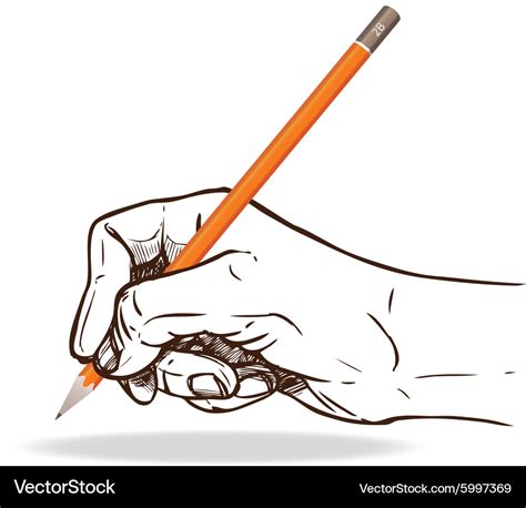 Hand Holding Pencil