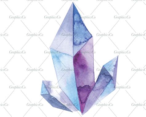 Watercolor Crystals By Graphicsco Thehungryjpeg