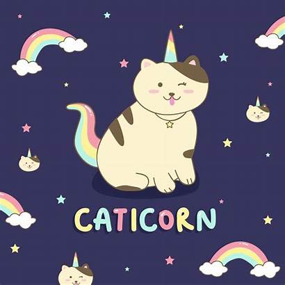 Caticorn Vector Unicorn Cartoon Clipart Cat Sleeping
