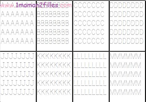 1maman2filles Télécharger Alphabet Pointillés Majuscules Alphabet