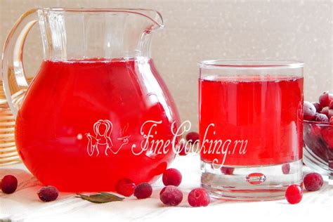 Домашний морс из клюквы пошаговый рецепт