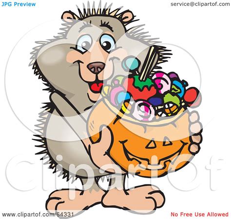Royalty Free Rf Clipart Illustration Of A Trick Or Treating Hedgehog