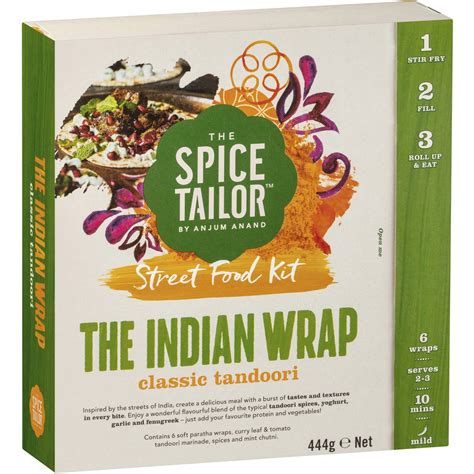 The Spice Tailor Classic Tandoori Indian Street Food Wraps 444g