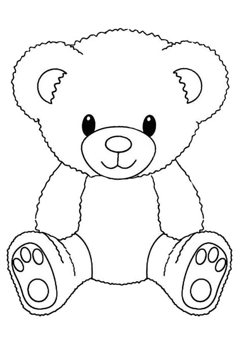 Cute Teddy Bear Coloring Pages - Print Color Craft