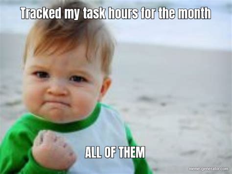 Tracked My Task Hours For The Month All Of Them Meme Generator