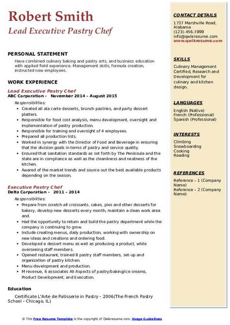 Executive Chef Resume Sample Good Resume Examples
