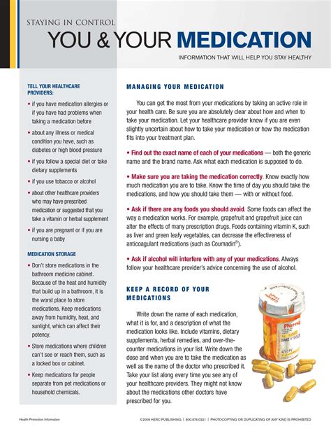 guidelines for taking medication safely herc publishing