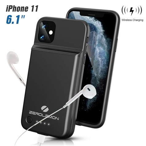 Zerolemon Iphone 11 Battery Case Wireless Charge Headphone Support