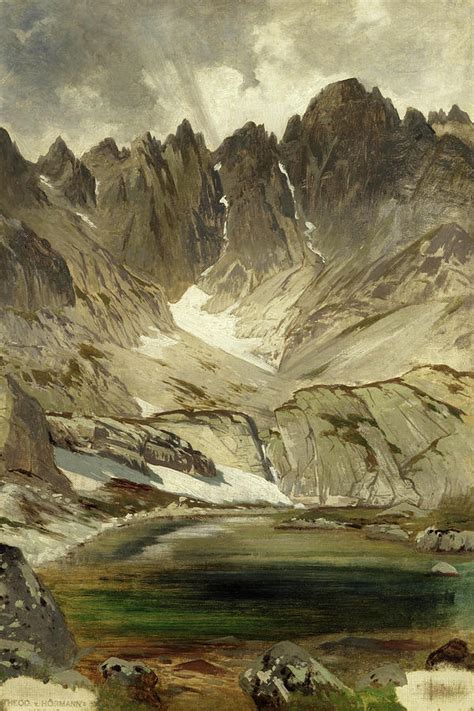 Centuries ago, styria was united and ruled as the new empire. The Dachstein Glacier, Styria, Austria Painting by Theodore Von Hormann