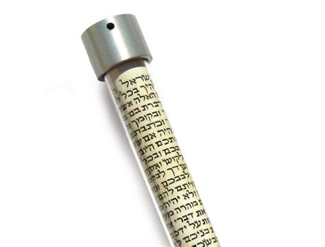 Scroll Mezuzah Silver Lid Small Judaica By Laura Cowan