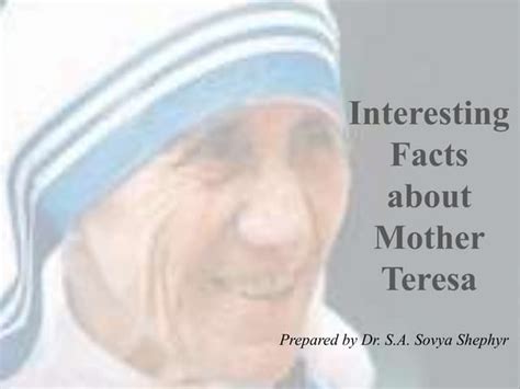 Interesting Facts About Mother Teresapptx