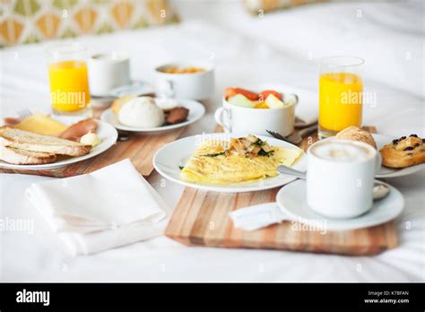 Breakfast In Bed Stock Photo Alamy