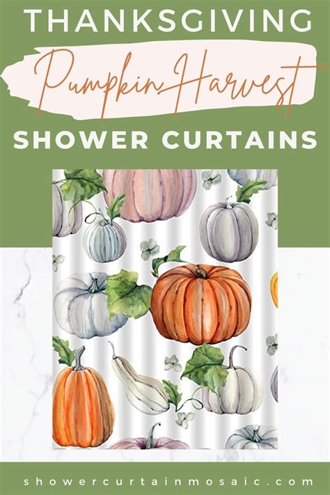 Thanksgiving Pumpkin Harvest Shower Curtains Shower Curtain Mosaic