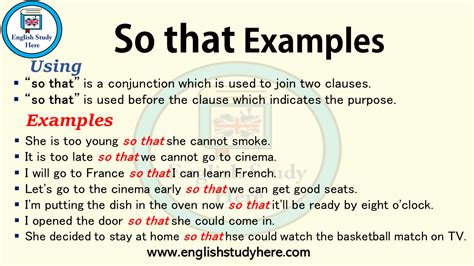 Using So That In English As A Conjunction How To Use So That So