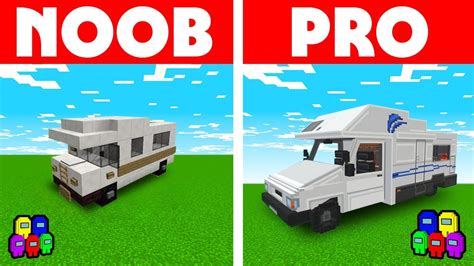 Among Us Vs Minecraft Noob Vs Pro Rv Caravan Build Challenge