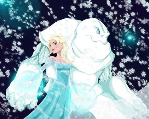 Elsa And Marshmallow By Weaponxix On Deviantart