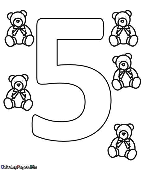 Number 5 Coloring Page Online Coloring For Kids Online Coloring