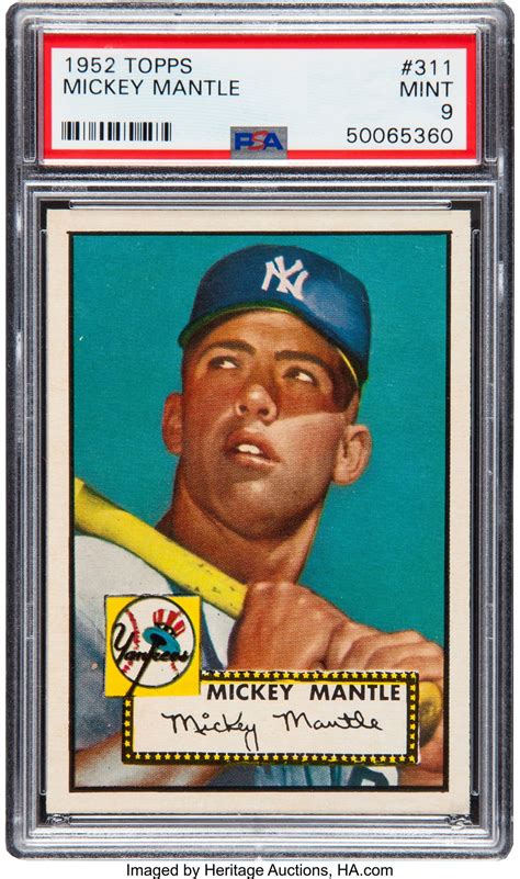 A mint condition version of the card sold recently for nearly $3 million. 1952 Mickey Mantle card sells for near-record $2.88 ...