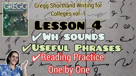 Steno Lesson 4 Phrases And How To Read One By One Gregg Shorthand