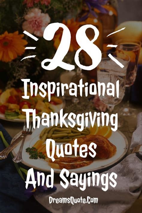 28 inspirational thanksgiving quotes and sayings dreams quote