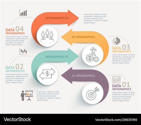Business Infographics Timeline Template Royalty Free Vector