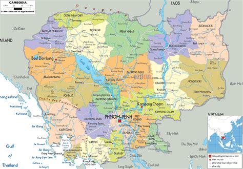 Detailed Political Map Of Cambodia Ezilon Maps