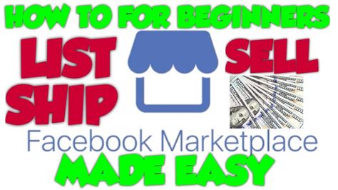 How To List And Sell Items On Facebook Marketplace With Shipping Step By