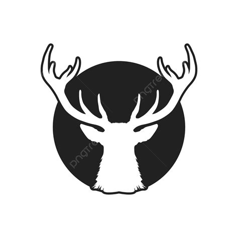 Gambar Ikon Logo Rusa Hitam Putih Logo Siluete Binatang Png Dan