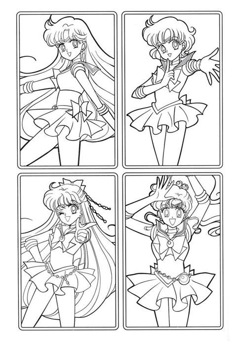 Sailor Moon Series Coloring Pages Inner Sailors Sailor Moon Coloring