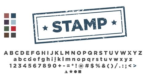 Premium Vector Stamp Template Alphabet Font Stamping